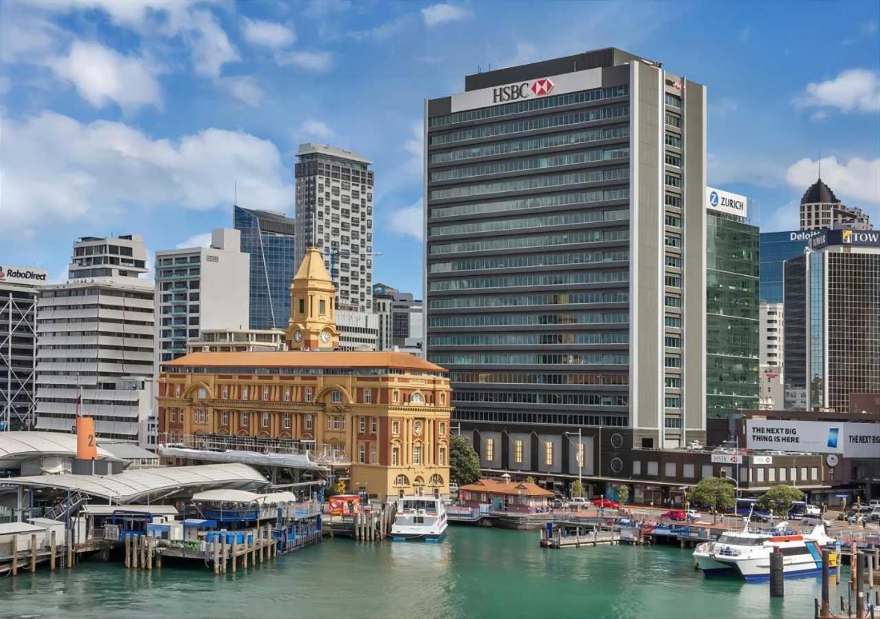 Waterfront Seaview Hotel Apartment - Same Building Block As Auckland Hilton Exterior foto