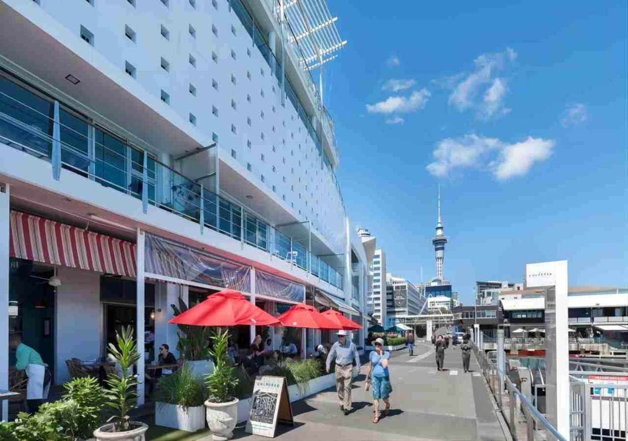 Waterfront Seaview Hotel Apartment - Same Building Block As Auckland Hilton Exterior foto